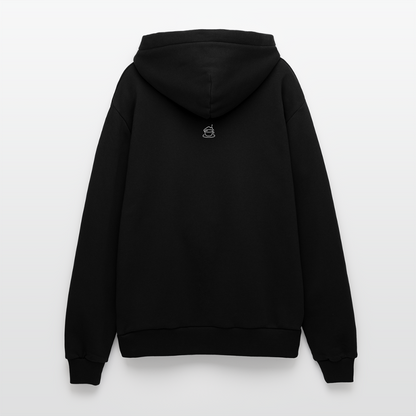 Organic Relaxed Kapuzenjacke Made in EU - SOLID BLACK